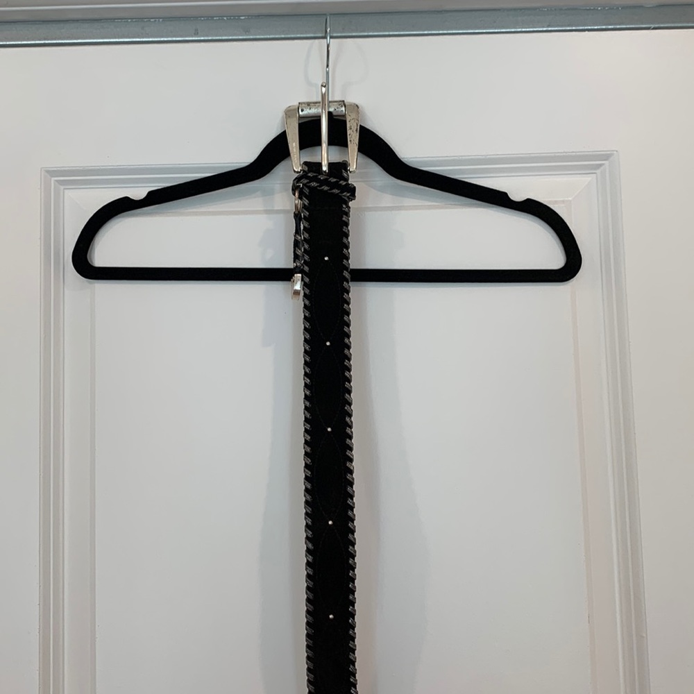 Michael Kors vintage runway black suede belt